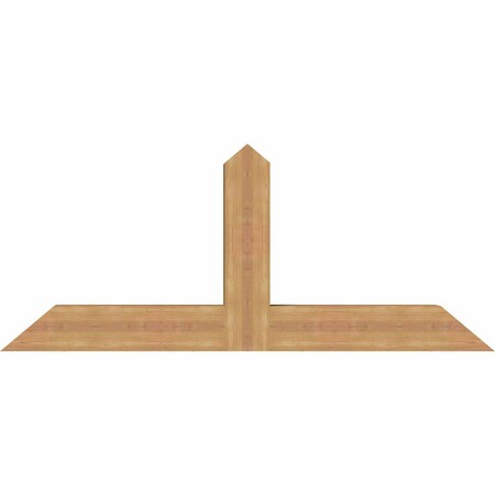 Ekena Millwork Portland Timber Gable Bracket, Western Red Cedar, 60"W x 25"H x 5 1/2"D x 5 1/2"F, 10/12 Pitch GBW060X25X0606POR00SWR